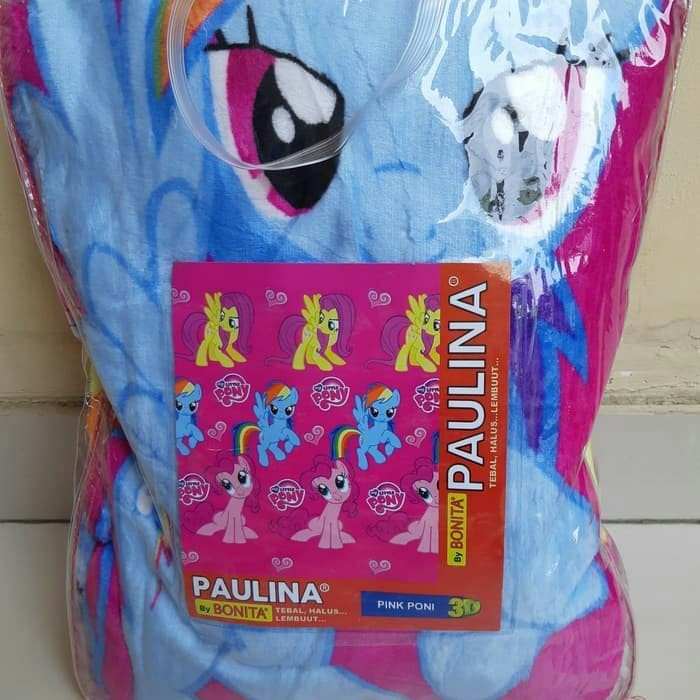 Selimut Paulina Bonita - Selimut pink poni - Selimut motif Kuda poni