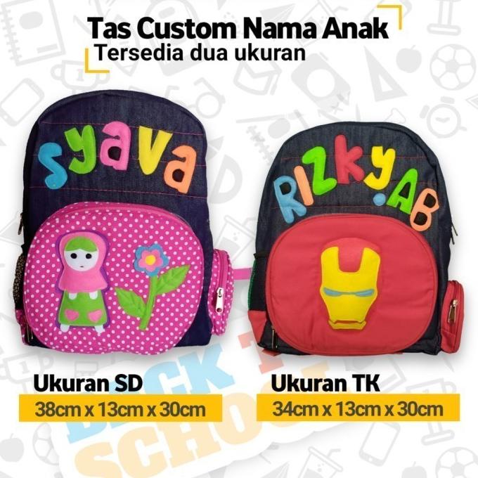 Promo Tas Karakter Anak Sd Tk Custom Nama Tas Sekolah Anak Tk Sd