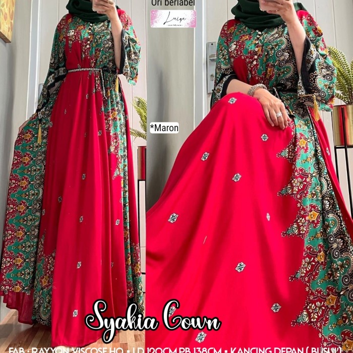 Etnika Maxy Dress Gamis Rayon Homey Dress Terlaris Gamis Muslim Syari - Biru
