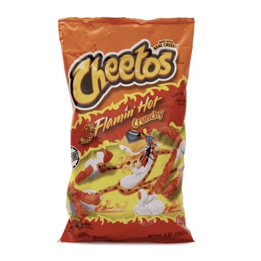 

Cheetos Cheese Flavoured Snacks Flammin Hot Crunchy