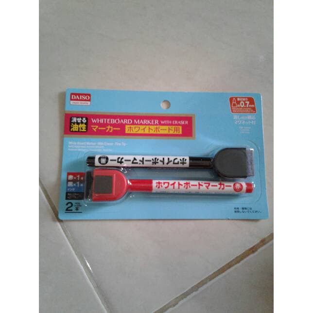 

Dijual DAISO Spidol papan tulis dengan penghapus 2pc whiteboard spidol Murah