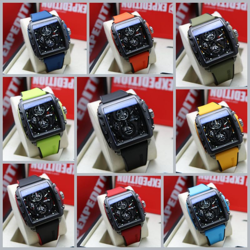 JAM TANGAN PRIA EXPEDITION E6811 / E 6811 RUBBER ORIGINAL GARANSI RESMI 1 TAHUN