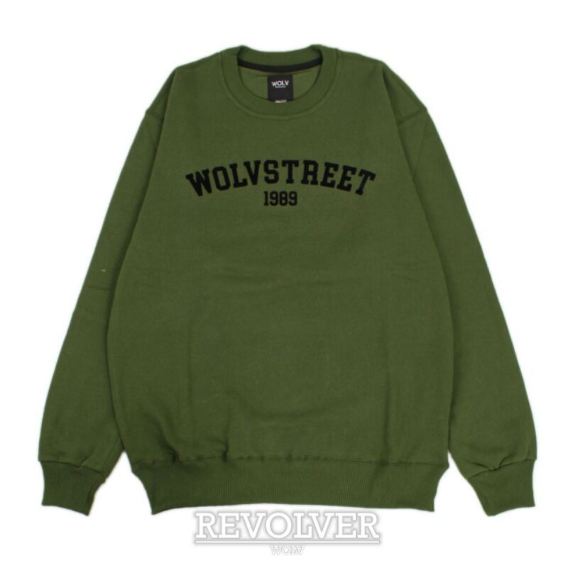 Wolv Sweater Pria Crewneck Wolvstreet Jaket Unisex