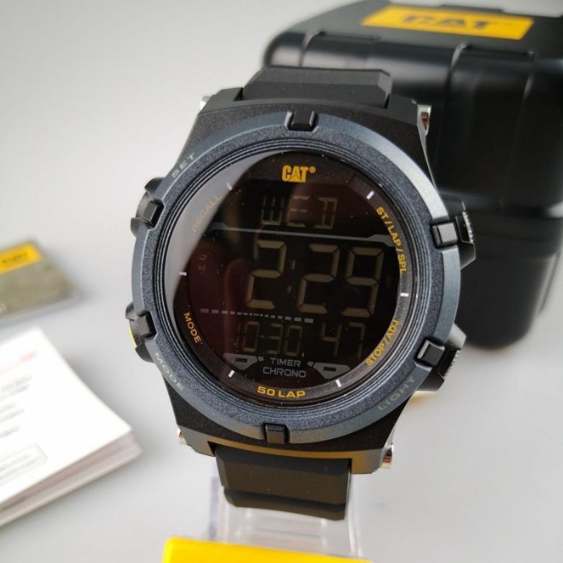 Jam Tangan Pria Caterpillar CAT OB.147.21.141 Digital Rubber Hitam Original