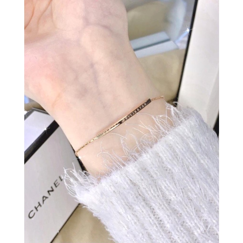 Gelang Serut Simple Elegan Titanium Premium Import D* Plat Rosegold Gold Silver Aksesoris Fashion Wanita Perhiasan Rantai Serut Best Seller Gelang emas wanita / Gelang wanita terbaru kekinian / Gelang emas wanita / Gelang tangan wanita / Gelang Xuping