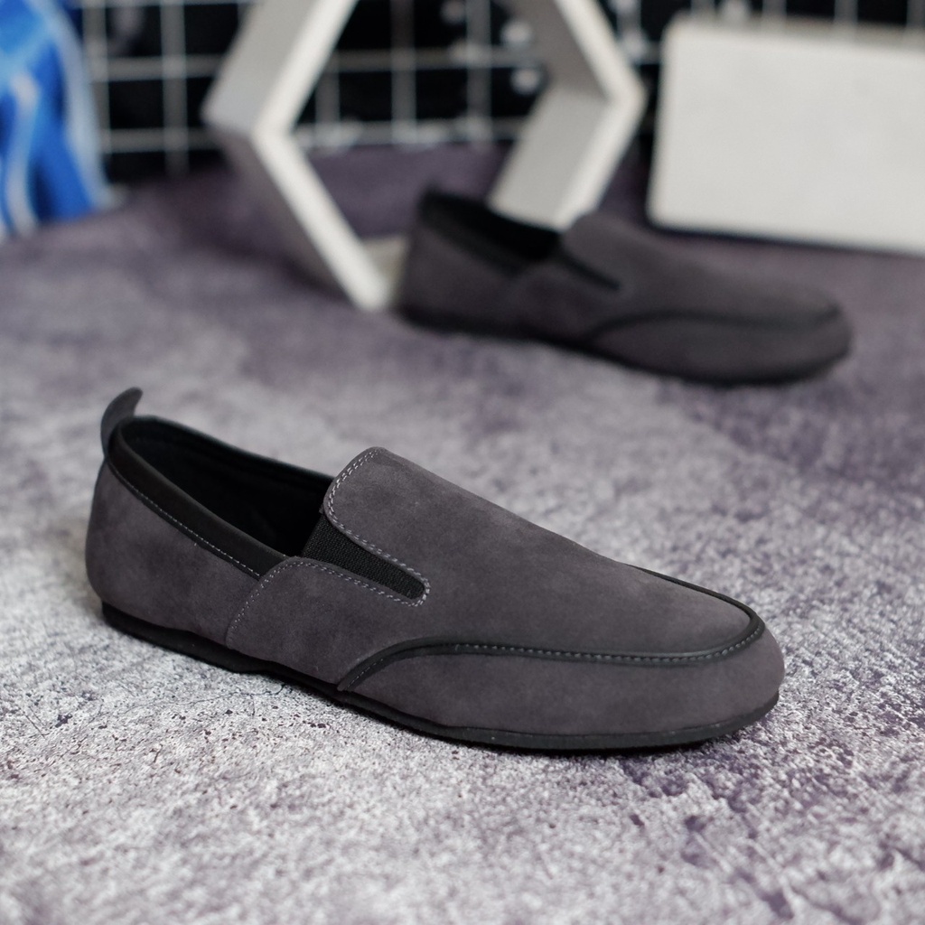 SEPATU SLIP ON PRIA LOAFER DEWASA SUEDE PREMIUM CASUAL FORMAL SLIP ON PRIA KERJA KANTOR GURU PNS PESTA RESMI NYAMAN || SLIP ON PRIA PANSUS BERKUALITAS TRANDY