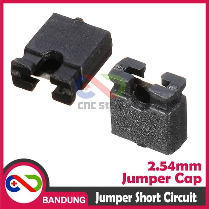 20PCS JUMPER CAP SOCKET SOKET 2.54MM 2.54 BLACK HITAM