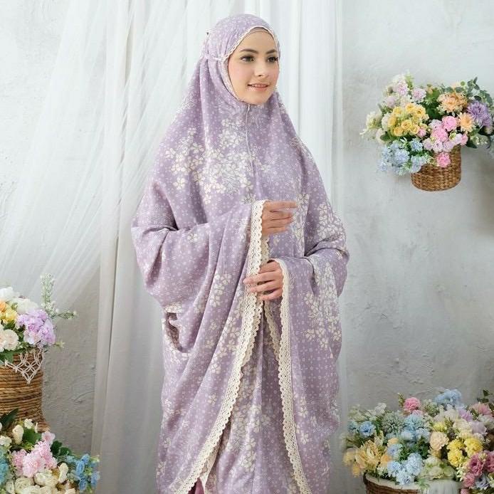 MUKENA RAYON PREMIUM MOTIF ARUNA 2IN1