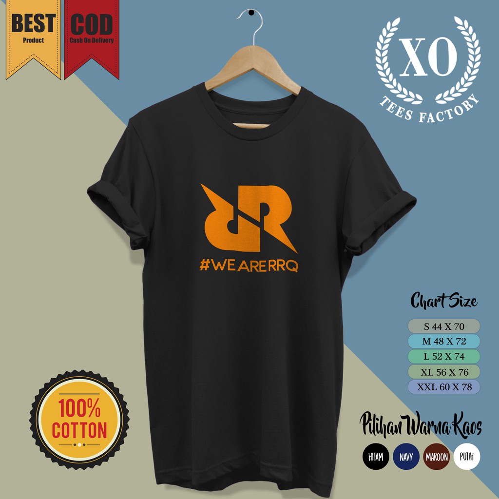 Kaos Gaming RRQ MLBB Cotton Combed 30s Plastisol