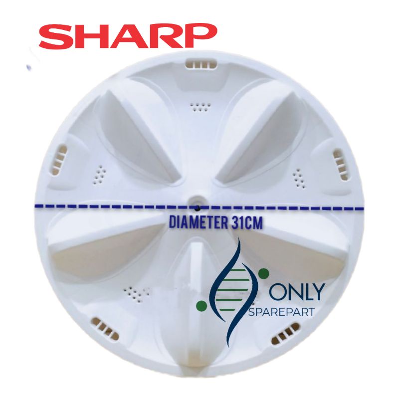 Pulsator Mesin cuci Sharp 1 tabung ESF-865 / ESF-866 Diameter 31cm Gigi 11