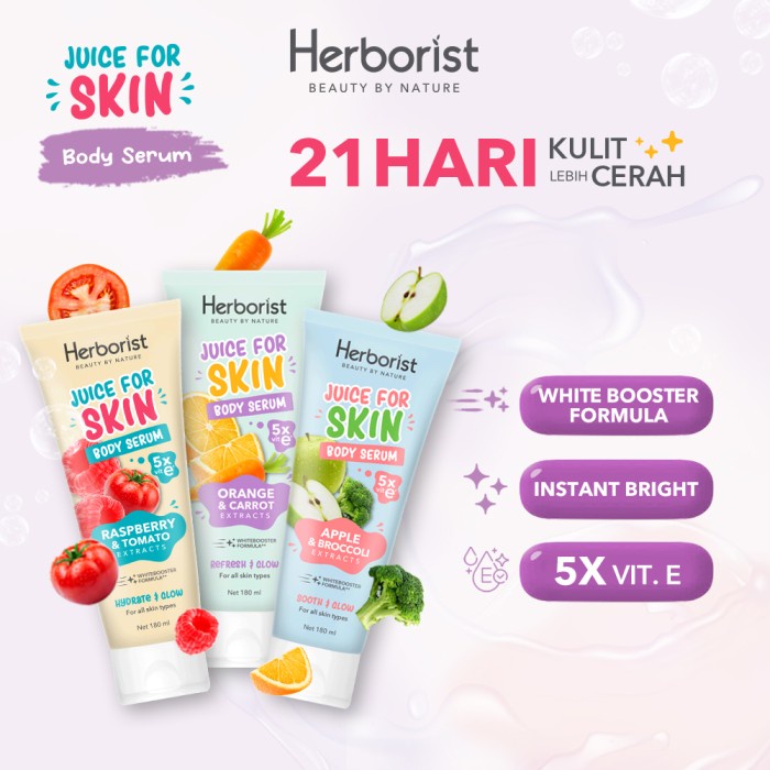 Herborist Juice For Skin Body Serum Badan Body Lotion Hand Body Herborist Body Serum
