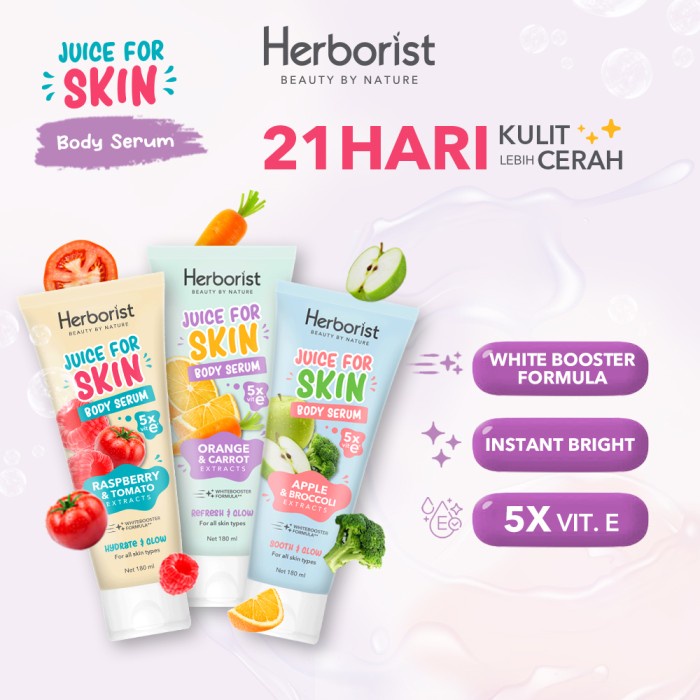 Herborist Juice For Skin Body Serum Badan Body Lotion Hand Body Herborist Body Serum