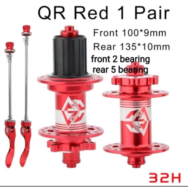 RT Hub Freehub 32 Hole QR  Quick Release Hub Freehub Sepeda