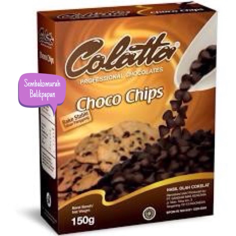 

colatta choco chips 100 gram (kemasan repack)