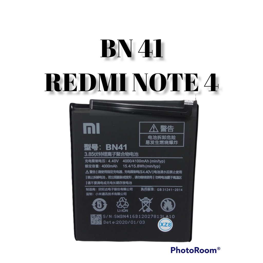 BATERAI XIAOMI REDMI NOTE 4 BN41 - BATRE BN 41 REDMI NOTE4
