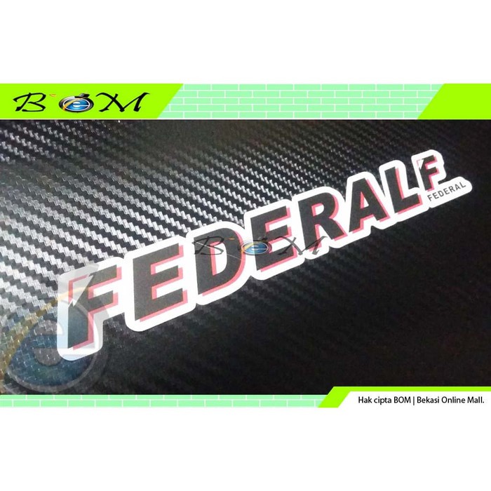 sticker stiker speda sepeda bike cycle logo tulisan federal hitam