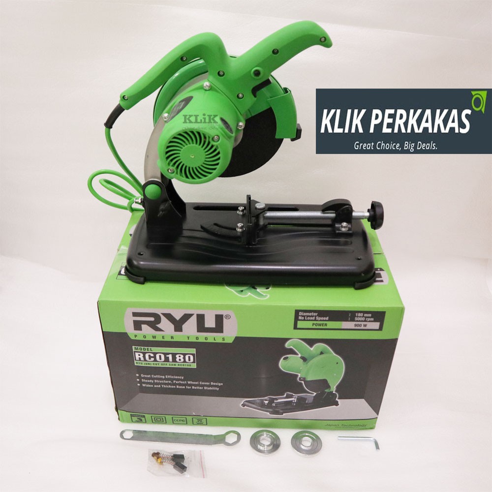 Cut Off SAW type RCO 180 RYU Mesin Potong Besi Alumunium Tulang 7IN