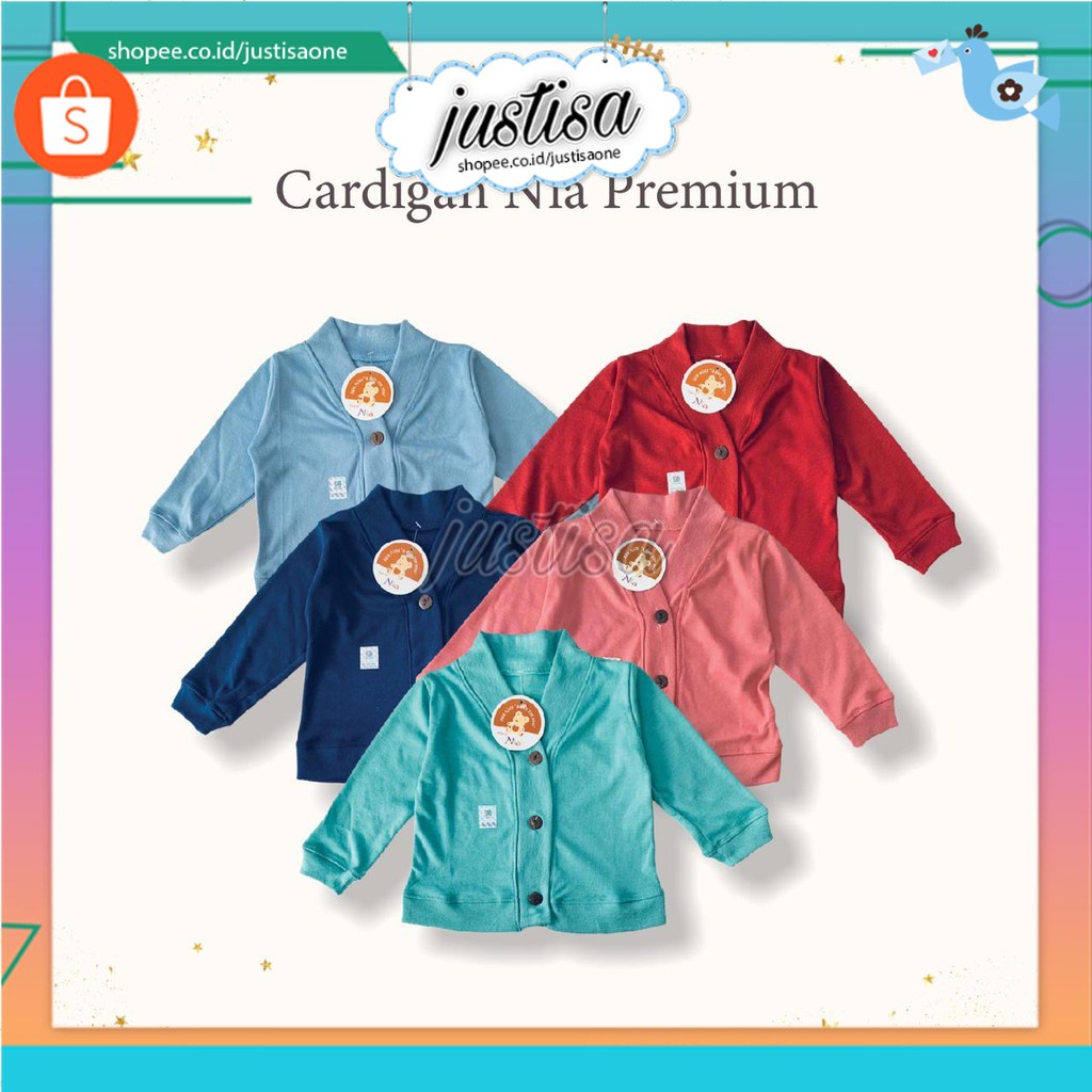 Promo !! JAKET BAYI POLOS NIA PREMIUM MOTIF POLOS - BAJU CARDIGAN BABY BAHAN BERKUALITAS DAN NYAMAN