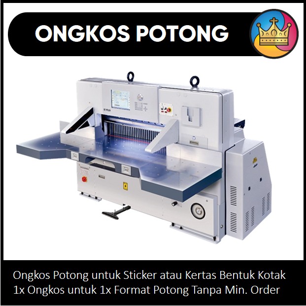 

ONGKOS JASA POTONG Finishing Cetak Print Kertas Sticker Stiker