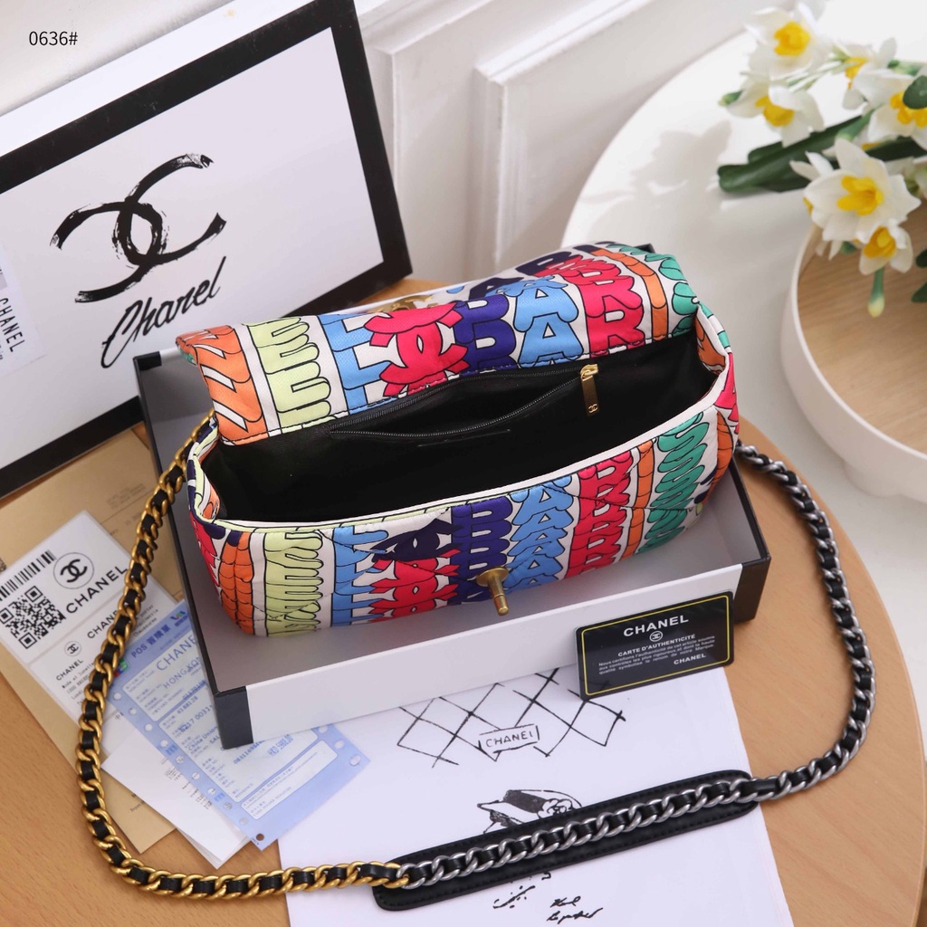 CH Flap Bag Multicoloured Fabric GHW 0636