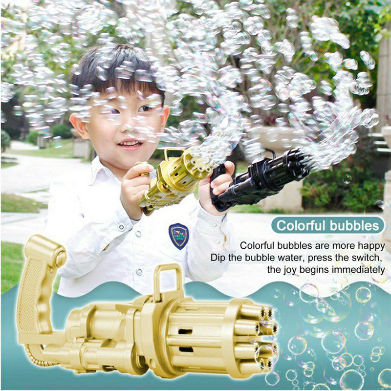 AJ Mainan Anak Pistol Bubble Electrik/ Gatling Bubble Electric/ Mainan Pistol Gelembung Gatling