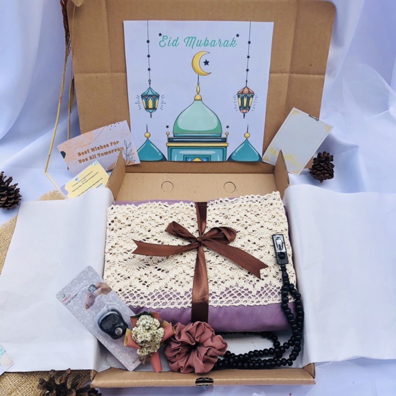 HAMPERS MUKENA MUSLIMAH/Hampers Hadiah wisuda kado wedding pernikahan gift box parcel termurah hampers ultah mothers day hari ibu kado murah hari kasih sayang cinta romantis alat sholat hadiah hari raya murah viral termurah se shopee