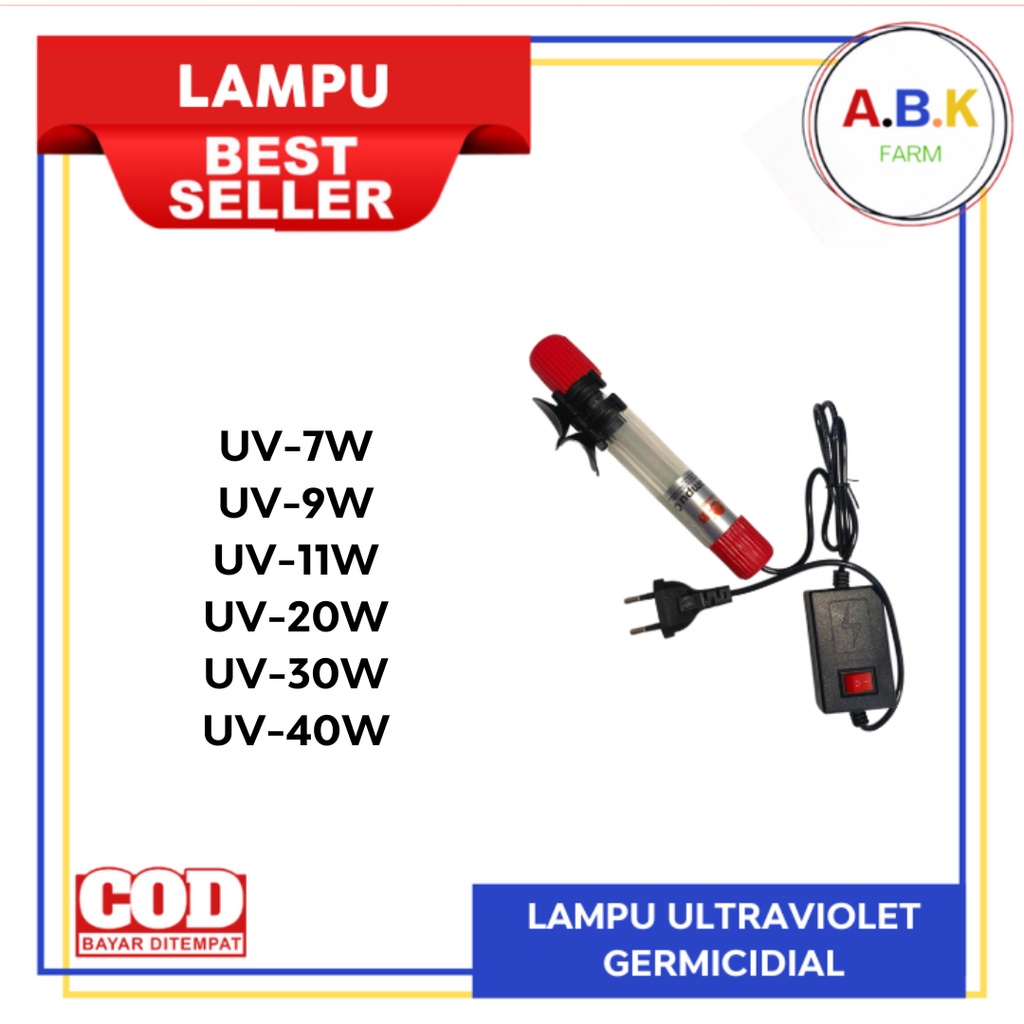 Lampu UV Celup Aquarium Kolam Yamano UV 20/30/40 Watt UV -LED UV