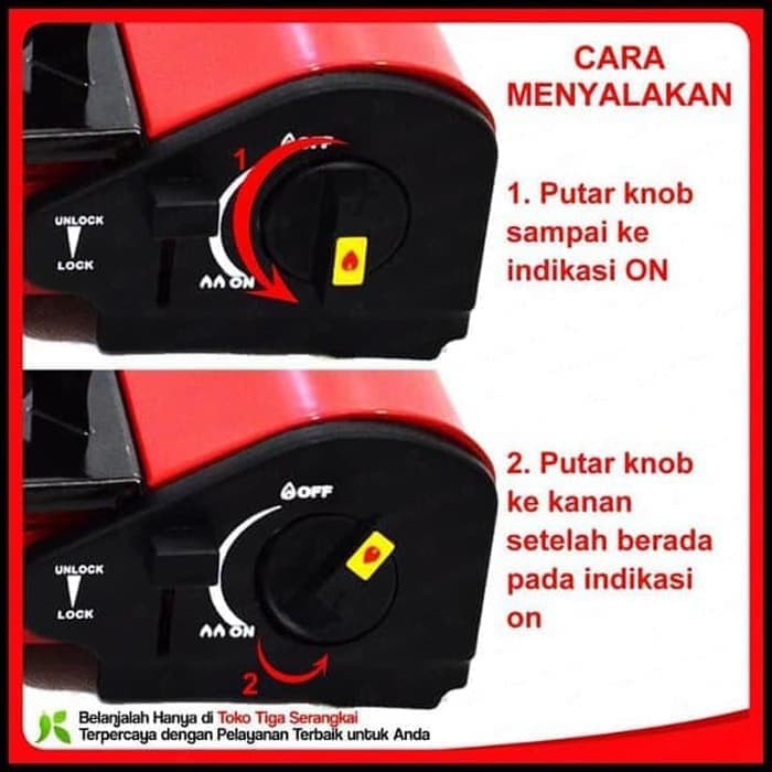 Kompor Gas Portable MYVO 2 In 1 Bisa Tabung Gas Bisa Gas Elpiji