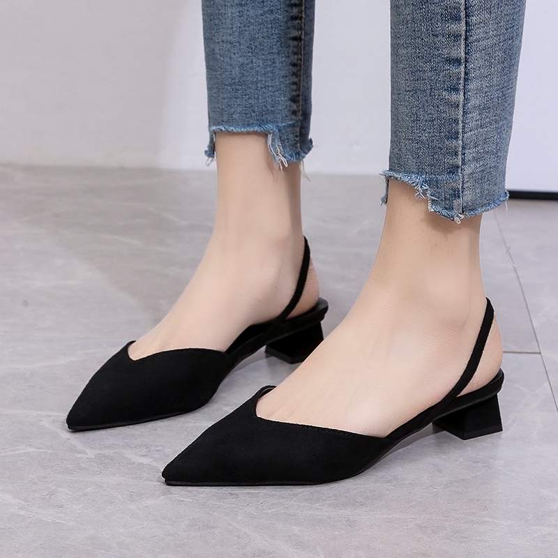 Sendal Wanita GO28 Import Sandal Tali Belakang Klasik Story