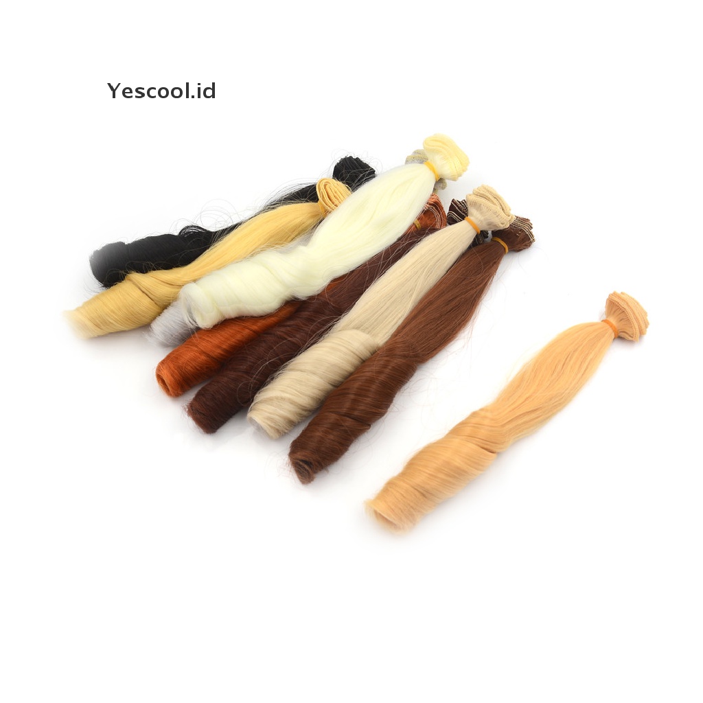 (Yescool) Wig / Rambut Palsu Keriting Tebal 20cm Untuk Boneka Bjd 1 / 3 1 / 4 1 / 6 Diy