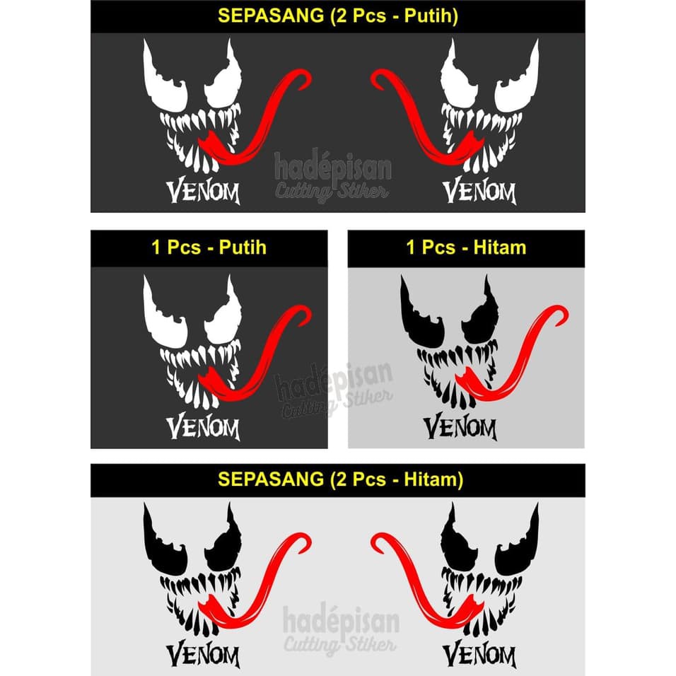 Stiker Mobil Cutting Sticker Body Kaca Belakang Mobil Venom