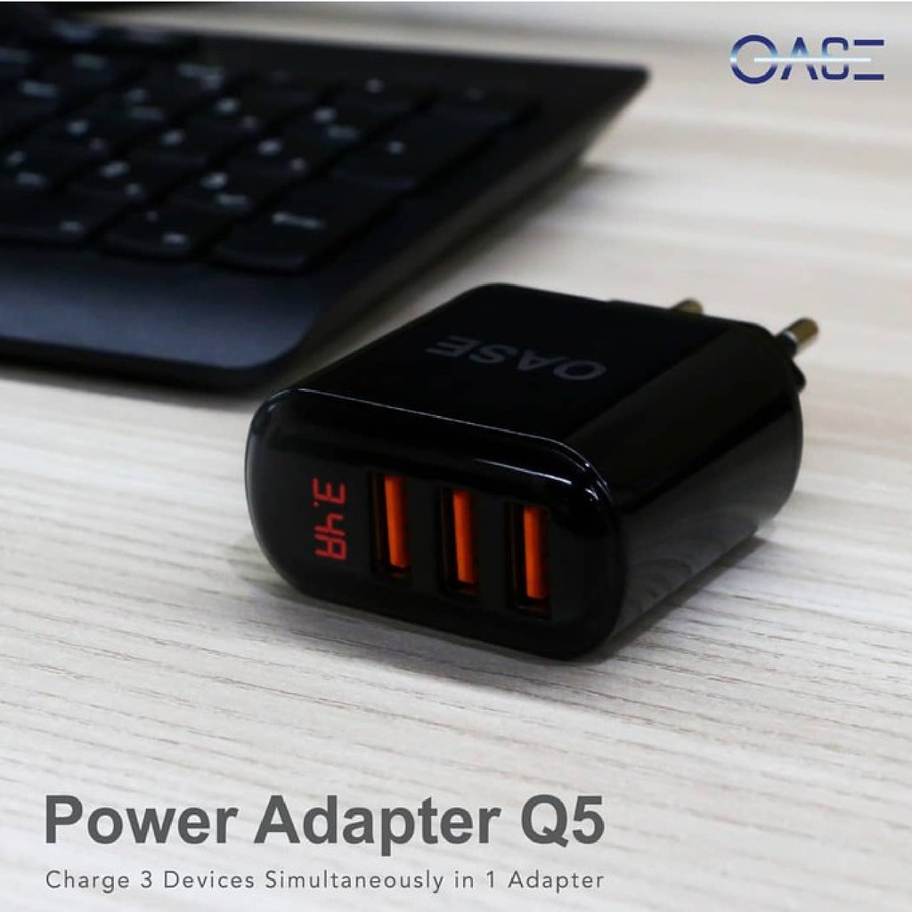 Power Adapter Oase MD-Q5 for Android / iP Fast Charging - Produk Original