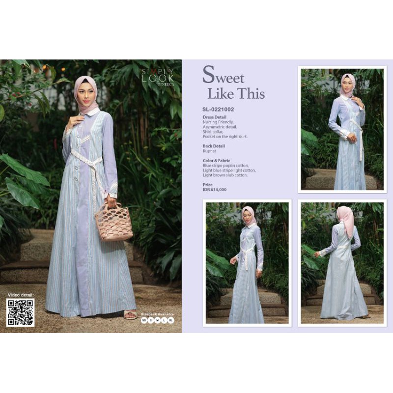 Simply Look SL-0221002 Delicate Memories Gamis Long Dress By Tuneeca Diskon Sale Promo