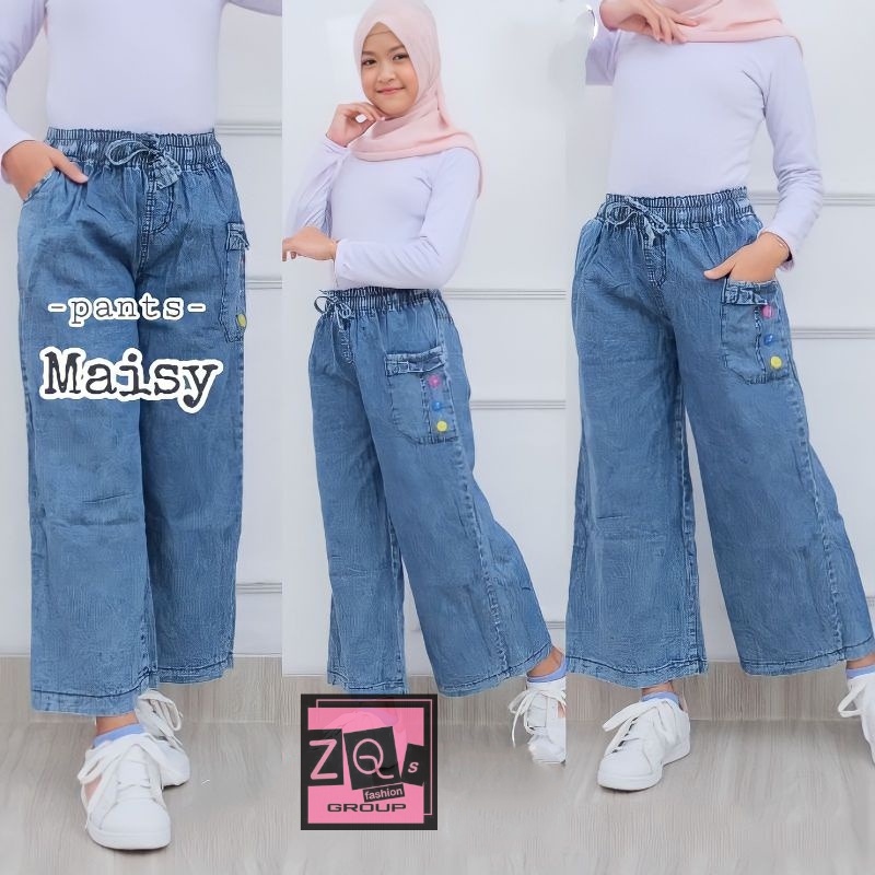 Celana Kulot Jeans Anak Perempuan Umur 4 -12 Tahun | Celana Jeans Kulot Anak Perempuan Kekinian