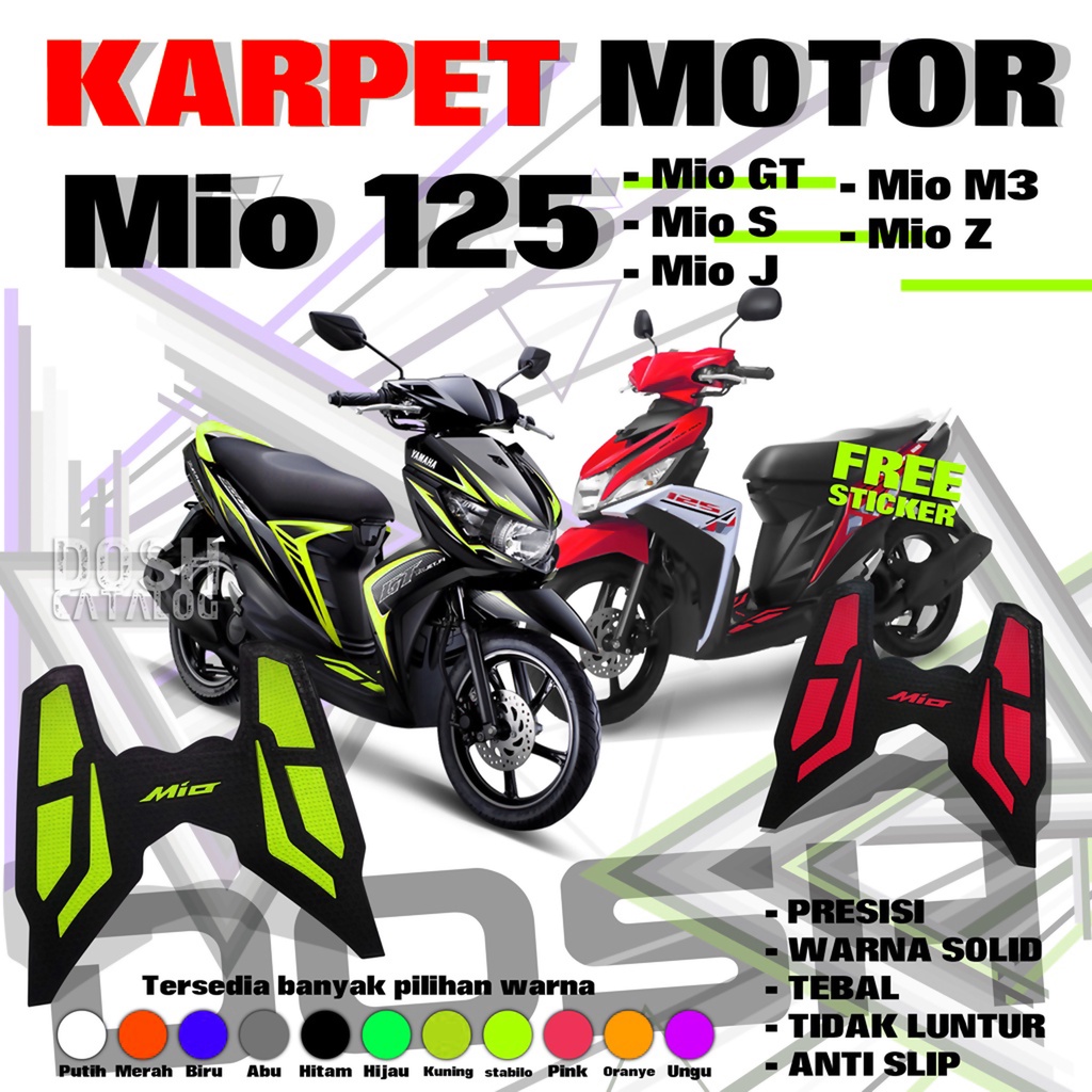 Karpet mio / aksesoris mio / karpet motor mio / pijakan kaki mio / alas kaki mio /Karpet mio sporty 