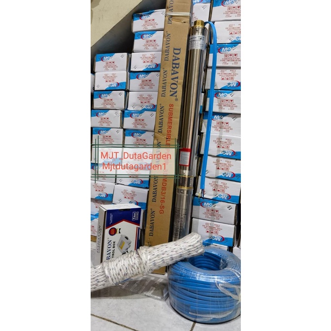 Pompa Satelit 3 Dabavon 0.75Hp+Kabel Satelit 50M+Tampar 50M