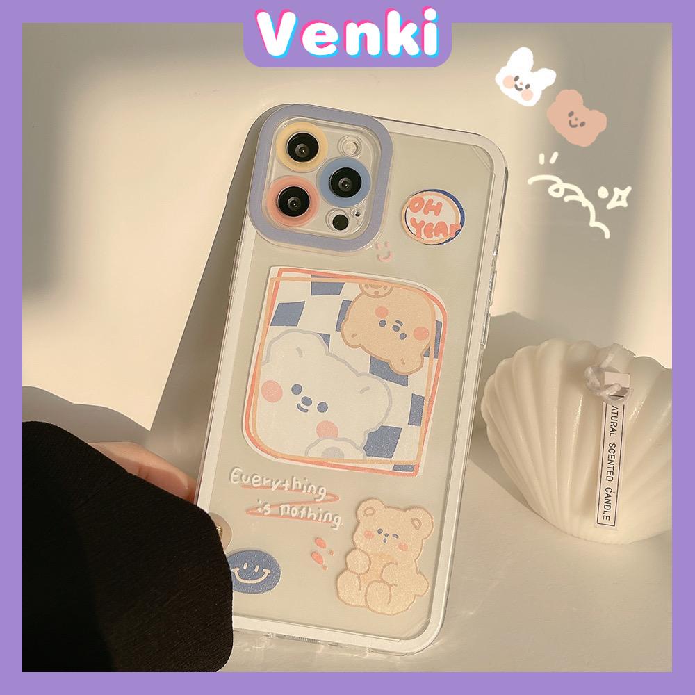 iPhone Case Silicone Soft Case Clear Case Square Edge Angel Eye Cat Eye Pupil Eye Full Cover Camera Protection Shockproof Case Bear Cartoon Cute Style For iPhone 13 Pro Max iPhone 12 Pro Max iPhone 11 Pro Max iPhone 7 Plus iPhone XR XS MAX 12 XS pro XR