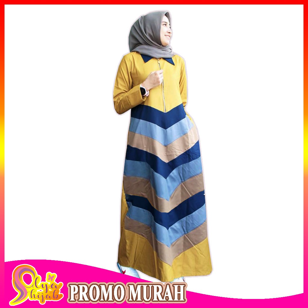 Gamis murah baju syari muslim wanita terbaru warna kuning Gamis murah baju syari muslim wanita terbaru warna kuning
