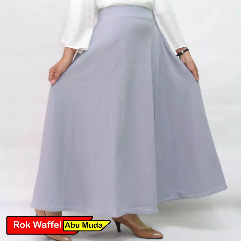 ROK MAXI SKIRT WAFLE CREPE TERMURAH