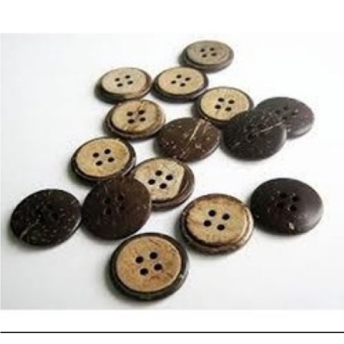 Kancing Batok Kelapa Diameter 24L / 1.5 cm Lubang 4 Ring Kualitas Premium