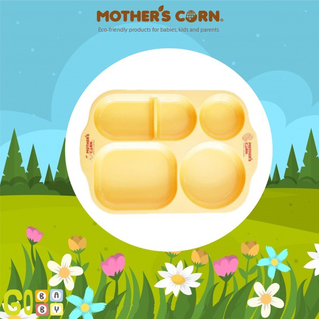 Mother S Corn Round Meal Plate Piring Makan Anak Mothers Corn Motherscorn Go Baby Kids Shop Shopee Indonesia