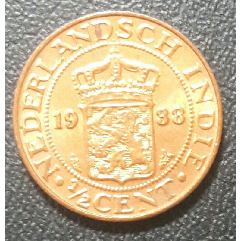 Koin Ned Indie 1/2 cent 1938