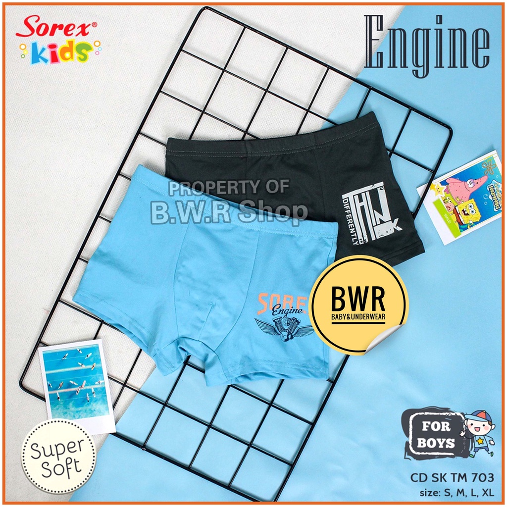 CD Boxer Sorex Boys TM 703 Engine / Celana Dalam Anak Laki Laki Super Soft Tm703 | Bwr