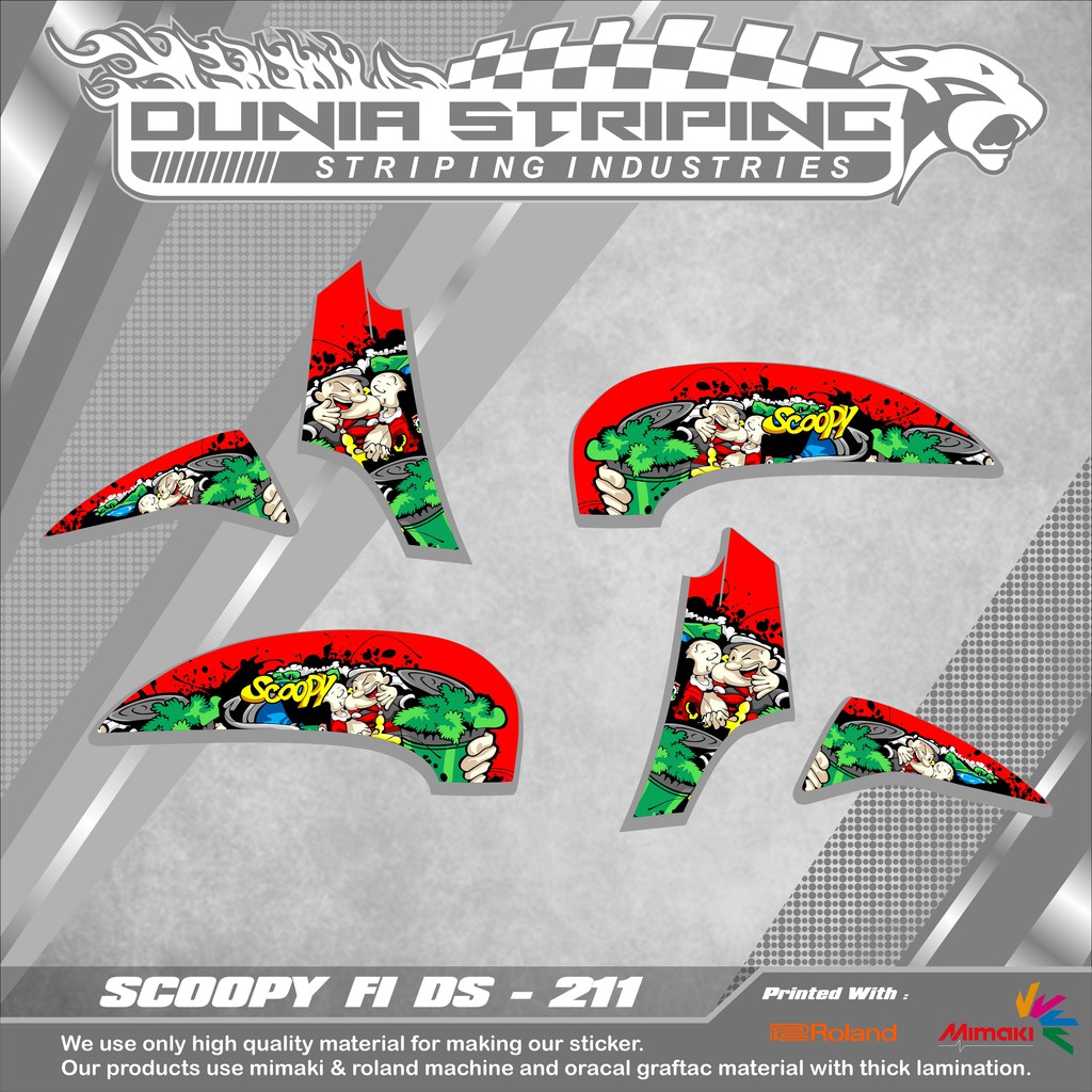 Sticker Striping Scoopy New Desain Popeye Code: 211