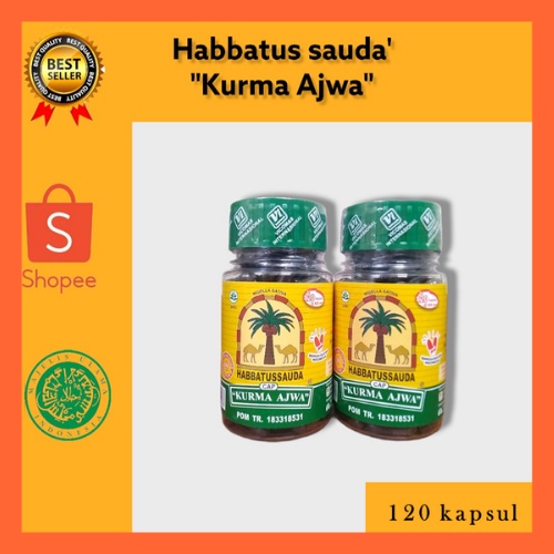 HABBATUSSAUDA KURMA AJWA 120 KAPSUL BPOM ASLI