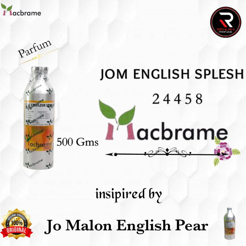 JOM ENGLISH SPLESH BY MACBRAME.INSPIRASI AROMA JO MALONE ENGLISH PEAR SEGEL 500 GMS