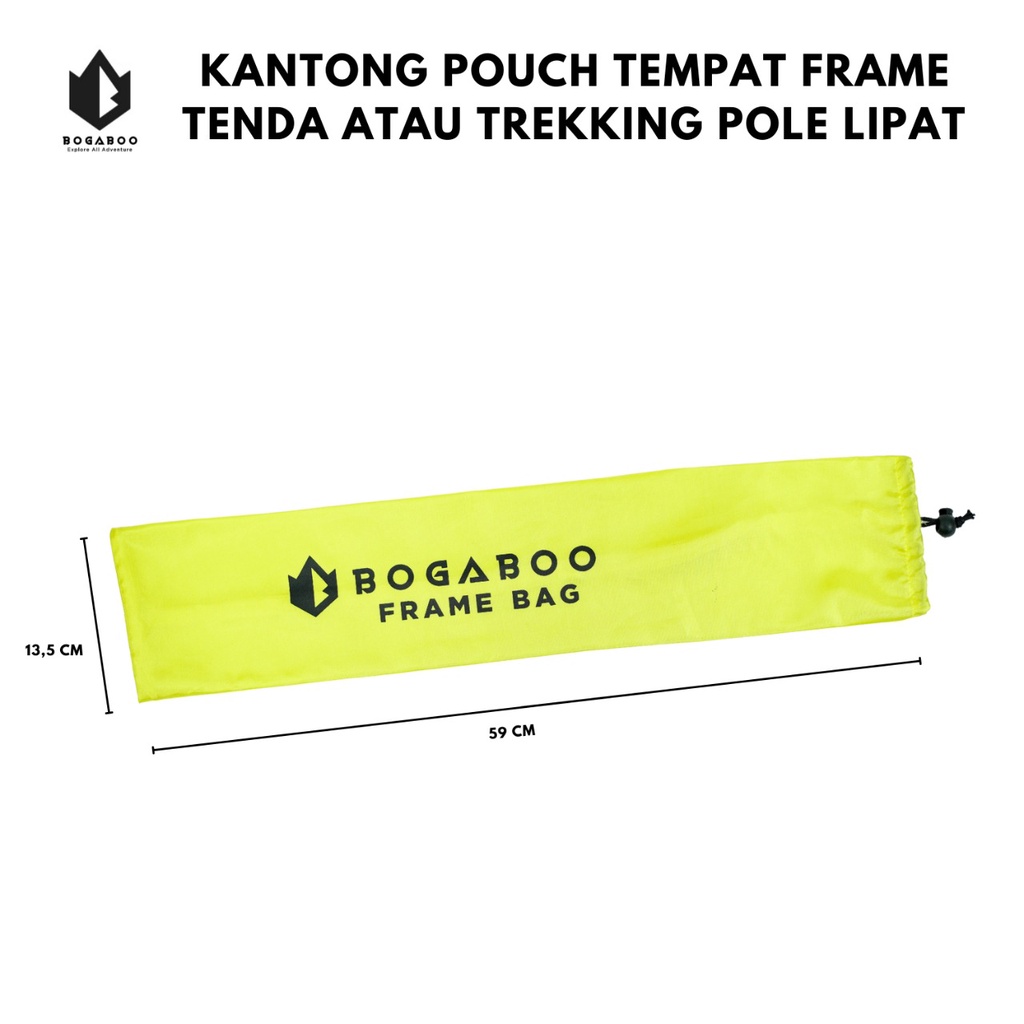 Stuff sack bogaboo  - Tempat frame Alloy - sarung frame - pouch frame - kantung frame - kantong Tongkat - tas frame - tempat tracking pole