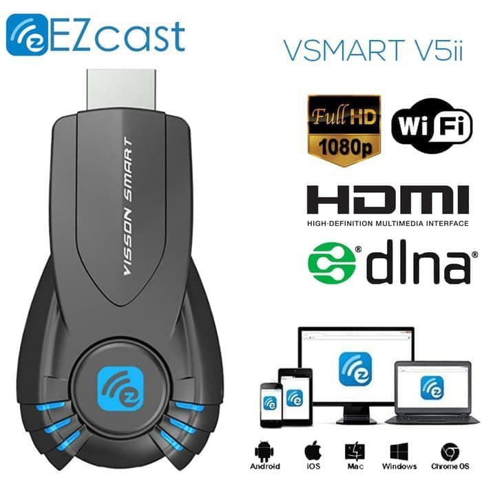 Promo EZCAST VSMART V5ii MIRACAST ORIGINAL 100% WIFI DISPLAY DONGLE GARANSI Berkualitas