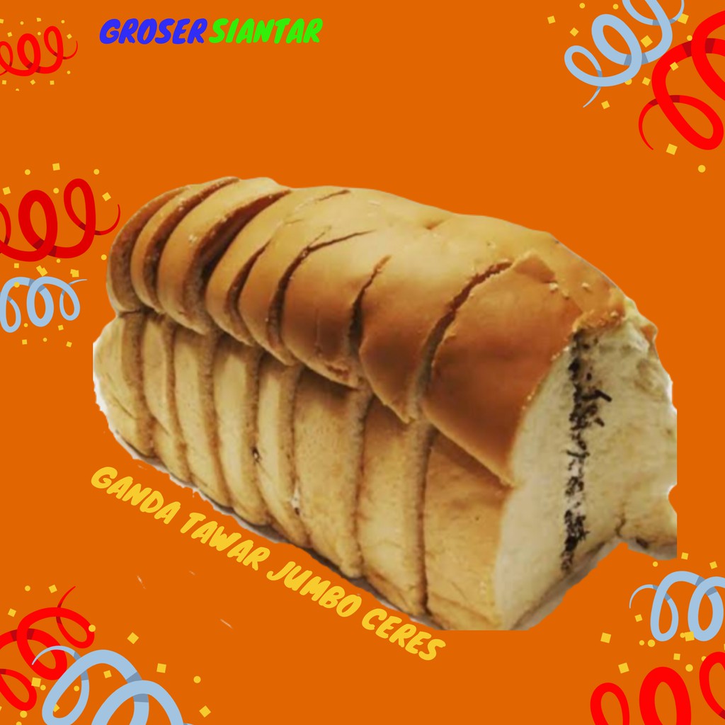 

Roti Tawar Ganda Jumbo Ceres /Tawar Jumbo Ceres /Ganda Tawar Meises/ Oleh-Oleh Siantar