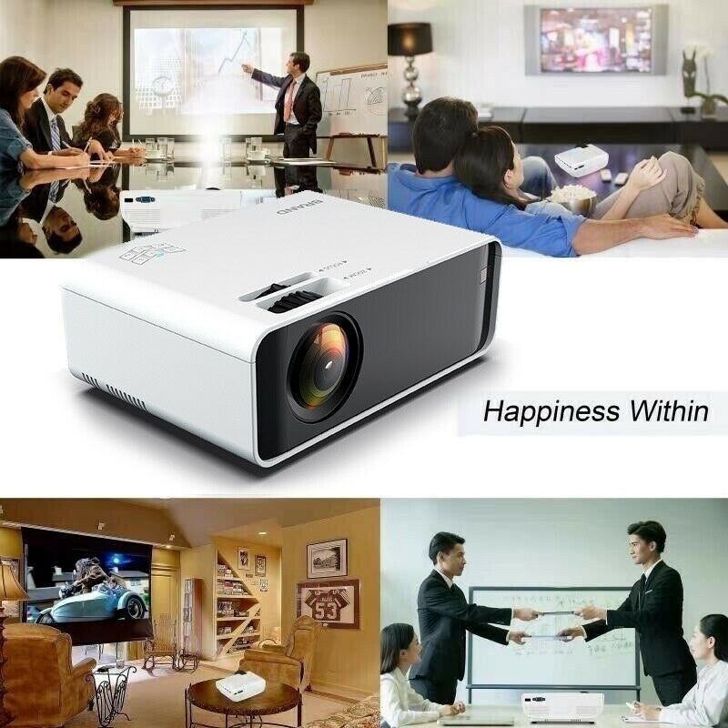 8000 Lumens 1080P WiFi 4K HD LED Mobile Phone Wireless Projector Home Theater